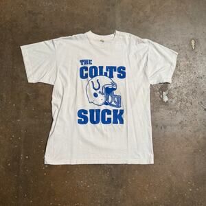 Vtg Screen Stars “Colts Suck, Browns Still Swallow” Football Rivalry‎ Tee – XL